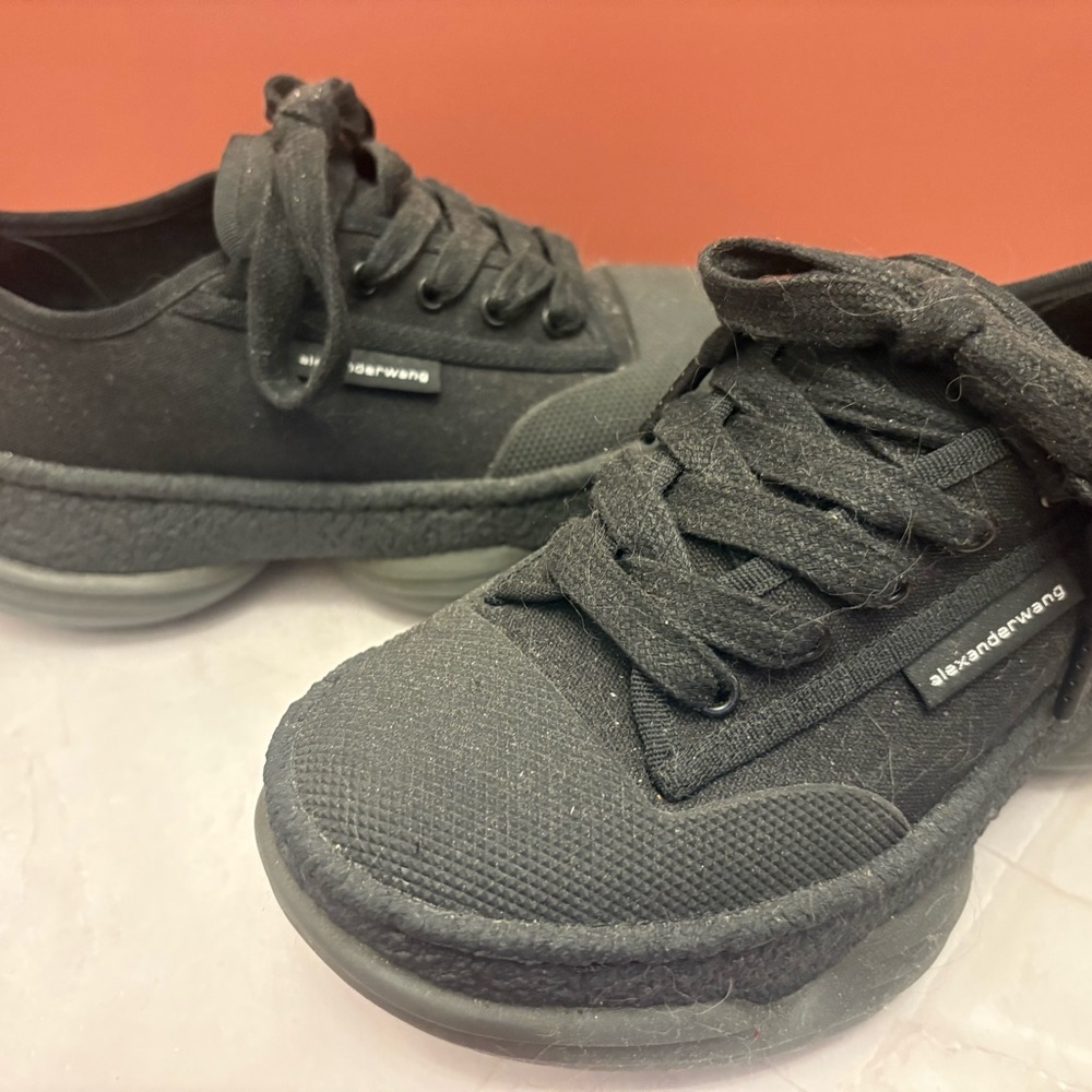 Alexander Wang Women Black Lace-Up Sneakers